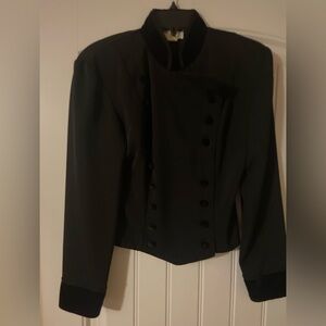 Women’s Lew Magram Classic Black with Velvet Collar & Cuffs Long Sleeve Jacket 4